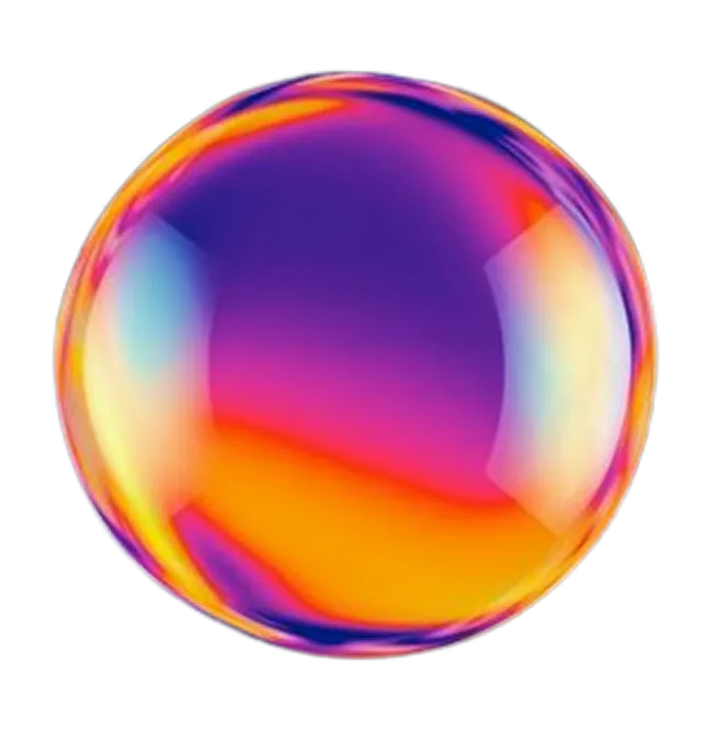 Colorful gradient bubble representing innovation and creativity in job search tools.